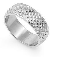 Ženski muški dijamantni prsten od nehrđajućeg čelika sivi nakit ženski muški unise veličine 8