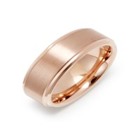 Ružičasti zlatni četkica za muške prsten, prsten veličine do 13