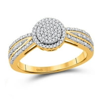 10k žuto zlato okrugli dijamantni krug KLUSTER prsten CTTW