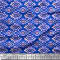 Soimoi plava pol georgette tkanina Dijamantno geometrijska tkanina za ispis pored dvorišta