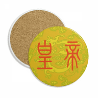 Kina drevni car zmaj uzorak uzorak šalice za šalice u obliku okruglog rublja upijajući kamen