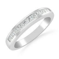 Carat 10k bijela zlatna princeza rezana laboratorija odrasli dijamantni bridalni vjenčani prsten za