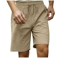 Muški kratke hlače Modna casual pamučna konopska konoplja Čvrsta boja hlače na plaži Muške donje rublje
