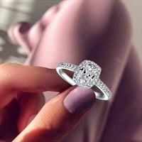 Nakit za žene sa sjajnim cirkonijom ženski prsten nakit poklon za žene za žene poliester siva