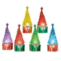 Zbirke itd. LED lampica koja se mijenja bojama tabletop božićna drveća - set od 6