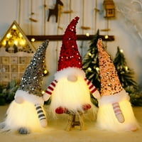Božićni plišani dekor svijetli užareni, plišani ukrasi Kućni ukrasi Poklon praznik tablice