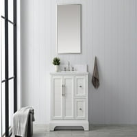Vanity Art Sinkin Sindov Kupaonica Tarištetnost u bijeloj boji s keramičkim umivaonikom i inženjernim