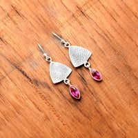 Desiregem laboratorija stvorila ružičastu rubellite srebrnu odrasle žene minđuše nakit sde33083
