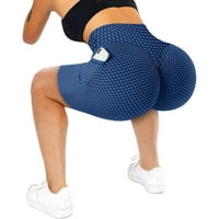 Leesechin Clearance ženske nogavice Stretch Yoga Fitness Trčanje Teretana Obrezane pantalone Pocket