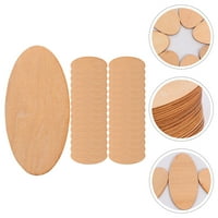 Ovalno oblikovano drvene kriške nedovršene drvene kriške DIY Blank Decor Drvo