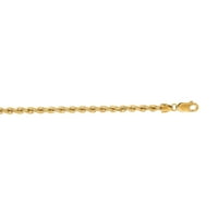 14k žuto zlato iskriče lanac čvrstog konopa s kopčom za jastog na narukvicu nakita za žene za žene