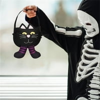 Allshope Halloween Candy torba Crna mačka Košare slatki trik ili tretiraju torbe bombonske poklon košare