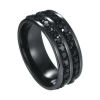Prstenovi za žene dva reda punog dijamantskih prstenova muški i ženski univerzalni prstenovi