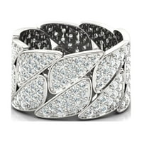 Sterling Diamond Wedding Bend, prsten za zabavu zlato, personalizirani zlatni prsten za vjenčanje, poklon
