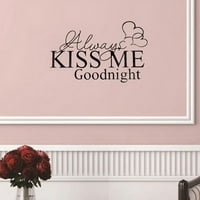 Takeoutsome me uvijek poljubi me laku noć ukras zidne naljepnice naljepnica naljepnica za spavaću sobu