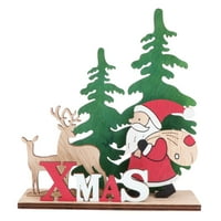Božićni elementi Uzorak Ornament Drveni obrt Desktop ukras Xmas poklon igrača