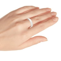 Bijeli titanijum klasični prsten za prsten za vjenčanje za muškarce ili dame