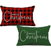 Sretan božićni jastuk navlake lumbalni jastuk pokriva vanjski jastučnica za kućni ukras