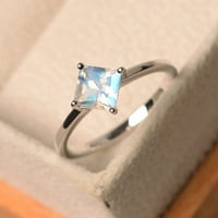 Jiyugala prstenovi za žene pozlaćeni bakar zircon prstenovi nakit prstenovi kvadratni rez pasijans prstenovi
