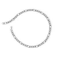 Srebrni lanac za muškarce, nehrđajući čelik Srebrna figaro lanac za muškarce