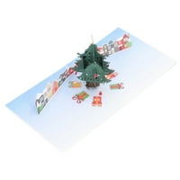 3D božićne čestitke, prekrasan praktični papirni materijali Popup dizajn božićne čestitke sa kovertom