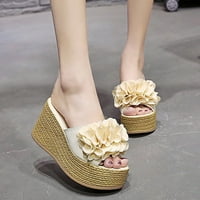 Fuzzy sandalone papuče za žene papuče za žene slatke žene ''s Groška potkrovlje debela moda Ležerne