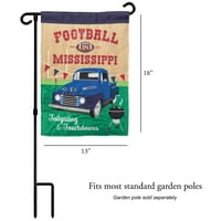 Magnolia Gardens u. Fudbal u MS MSUON & GREY Burlap Garden Flag