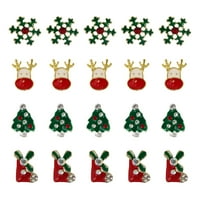 Božićna tema manikura DIY dekors Dekor za nokte DIY dodaci legura