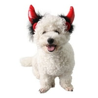 Shulemin Halloween Holiday Devil Pet Cat Mač štenad Cap Dekoracija Hur hat poklon, crveni s