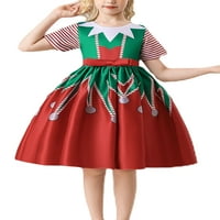 Bomotoo Baby Sweet haljine Božićna haljina za labavu zabavu Princess ljuljački kratki rukav sandress