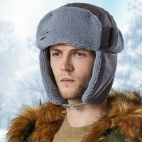 Temacd EarFlap šešir Sherpa SPLICINS PISMO ZABRANJENJE Gumb za zgusnute mekani komforni zimski termički
