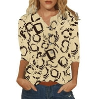 Ženski odobrenje, ženska modna tiskana majica za majicu Rukavice okrugli vrat Ležerne prilike