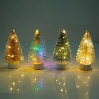 Desktop minijaturni božićni jedno borovo drvo sa svjetlima za Xmas Holiday Party Home Stollop Decor