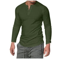 Muške duge boje okrugle pulover pulover pulover Ležerne prilike za muške majice Muška bluza Green XXL
