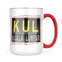 Zračna luka Neonblond Kul za kuala Lumpur krila poklon za ljubitelje čaja za kavu