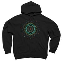 Ljeto Retro hvatač snova Mandala Crna grafička pulover Hoodie - Dizajn ljudi XL