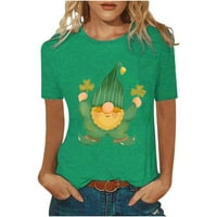 Mikilon ženske modne vrhove smiješno printe casualfit tee majica za bluzu za tiskanu majicu Ženske kratkih