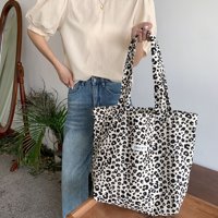 Loygkgas Nova platna ženska torba na ramenu Leopard Print Vintage Veliki kapacitet Tote torbica