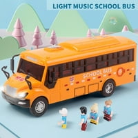 Kunyu Sound Incipling Autobus Rasvjeta Visoka simulacija Inercijalna školska autobusna figurica za poklon