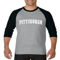 Arti - Muški majica za base na rukavu, do veličine 3xl - Pittsburgh