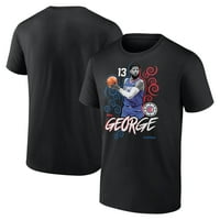 Muške fanatike marke Paul George Black La Clippers Igrač Ime i brojevi Konkurent Majica