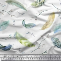 Gramenke tkanina Soimoi Rayon i umjetničke perjem tkanine otisci dvorišta široko