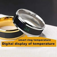 Temperaturni prsten Čelični Emotion Mobinski prstenovi Par Inteligentni osetljivi nakit, veličina 6,