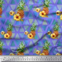 Soimoi Brown Satin svileni tkanini trokut i borove plodove ispis tkanine uz dvorište široko