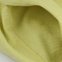 Haljine za žensku žensku majicu Haljina kratka haljina s rukavicama pune boje patchwork majica žuti