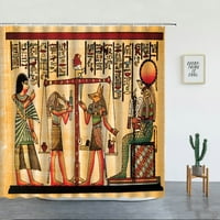 Retro Egipat Pyramid faraonski slikarski ispisani tuš za ispisani tuš za kupatilo Dekor zaslon za zaslon