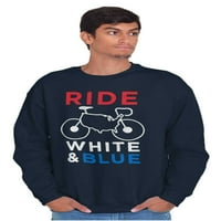 Američki biciklistički vožnji bijeli i plavi duks za muškarce ili žene Brisco marke 4x