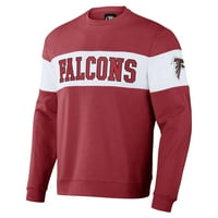 Muška zbirka NFL Darius Rucker Fantics Red Atlanta Falcons Team Color & White Pulover Duweatshirt