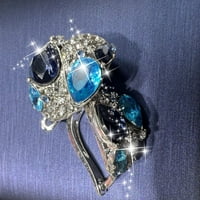 Minđuše Jiyugala Stud za žene djevojke rine plavi prirodni akvamarinski vjenčani pijanci puni dijamantni pogled na nakit