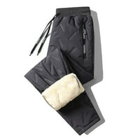 Pamučne hlače Muške vanjske zimske rupe zadebljane casual janjetine baršunaste hlače pune dužine hlače